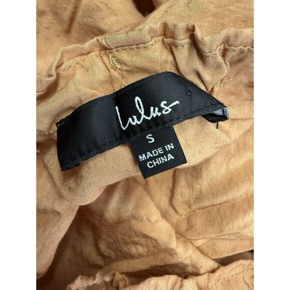 Lulus Present Moment Light Orange Bow Front Tiered Maxi Dress Small - Picture 12 of 15